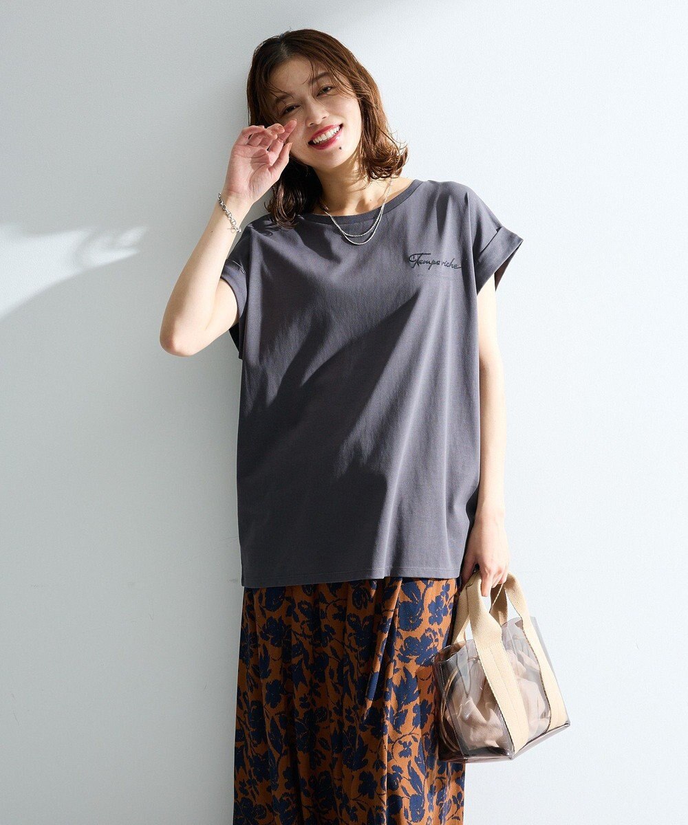 Green Parks 汗染み防止フレンチロゴＴシャツ 