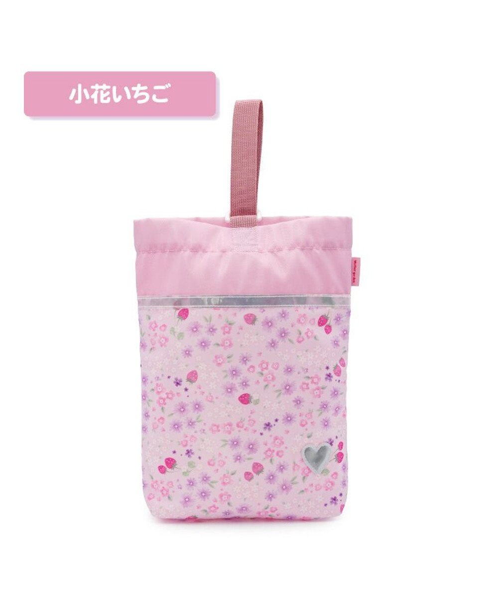 Mother garden マザーガーデン 野いちご シューズバッグ 《小花いちご柄》 