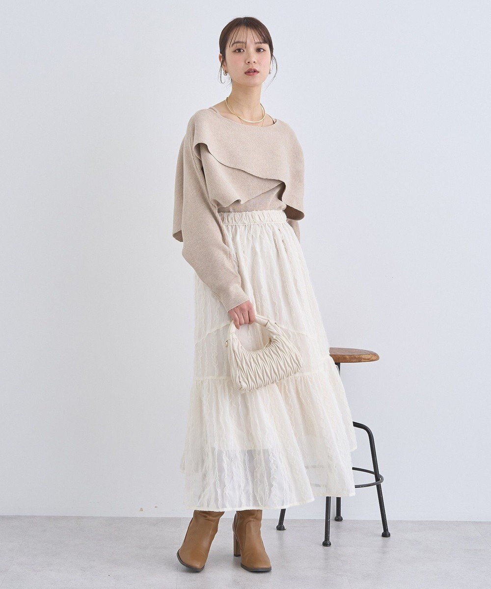 earth music&ecology ＳＥＴ２点クロスニット＋キャミソール 