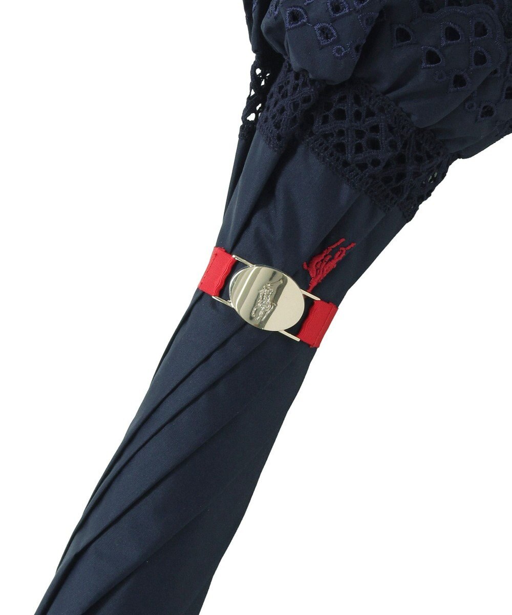 MOONBAT 【遮光/晴雨兼用日傘】POLO RALPH LAUREN(ポロ ラルフローレン) エンブフリル 長傘 遮熱 UV 