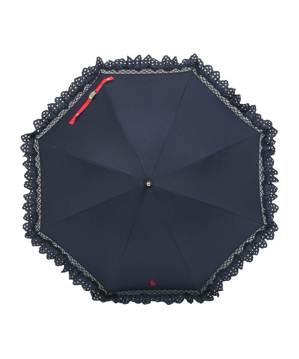 MOONBAT 【遮光/晴雨兼用日傘】POLO RALPH LAUREN(ポロ ラルフローレン) エンブフリル 長傘 遮熱 UV 