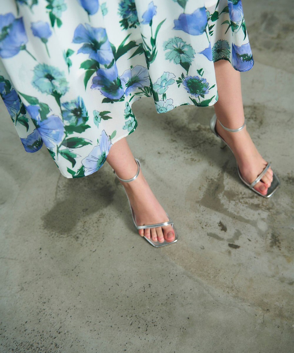 GRACE CONTINENTAL グラデフラワープリントワンピース 