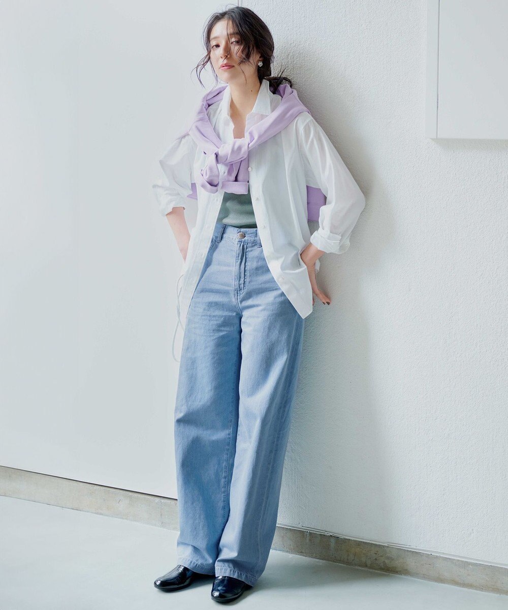 23区 S 【GLOW5月号掲載/洗える】ライトダンガリー ワイドパンツ 