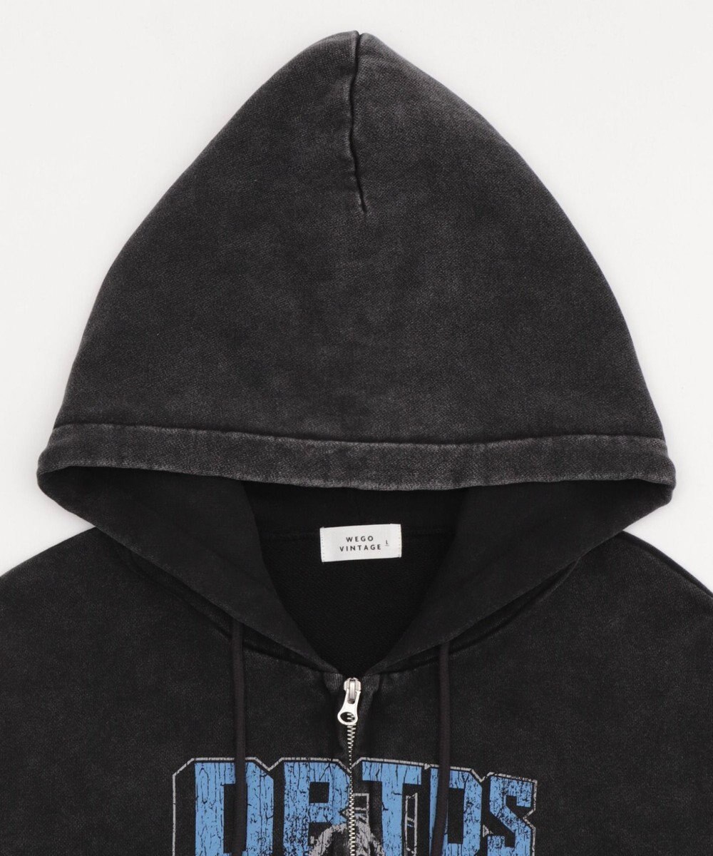 WEGO 【ユニセックス着用ITEM/MLサイズ展開】パウダーブリーチグラフィックZIPパーカー 