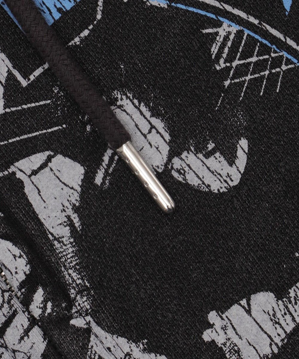 WEGO 【ユニセックス着用ITEM/MLサイズ展開】パウダーブリーチグラフィックZIPパーカー 