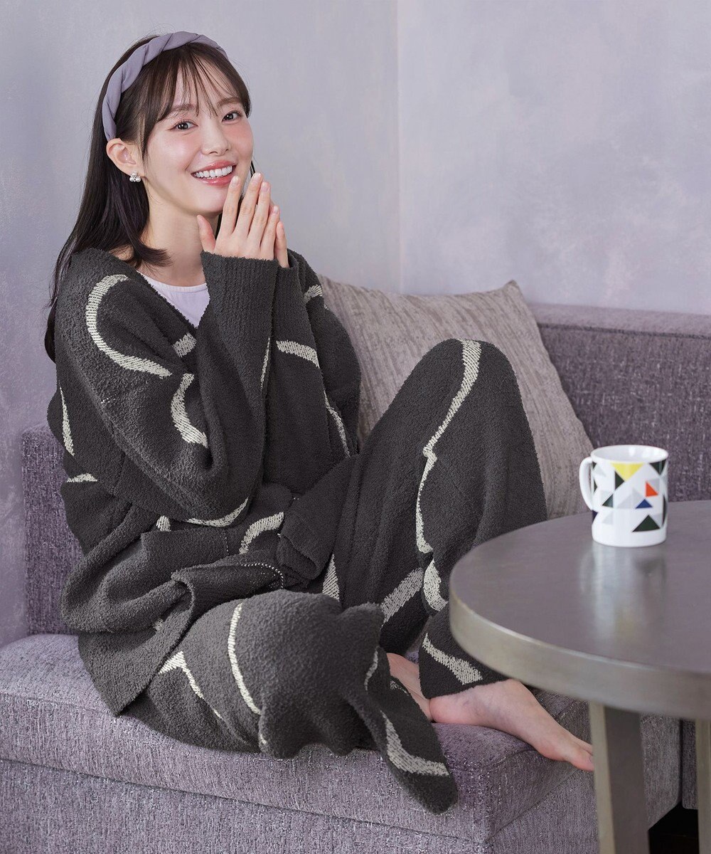 Tiaclasse ふわもちニュアンス配色ニットカーディガン 