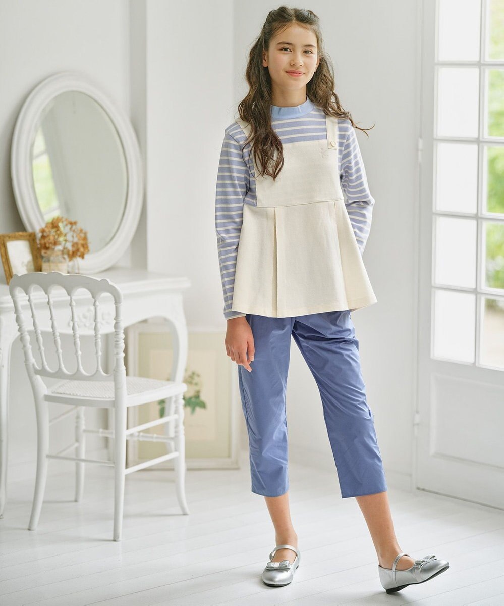 組曲 KIDS 【150-160㎝】バックリボンクロップド パンツ 