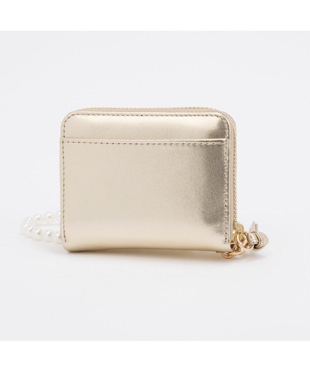 UNBILLION ペルケ perche / パール調ストラップ・ジャバラカードウォレット 