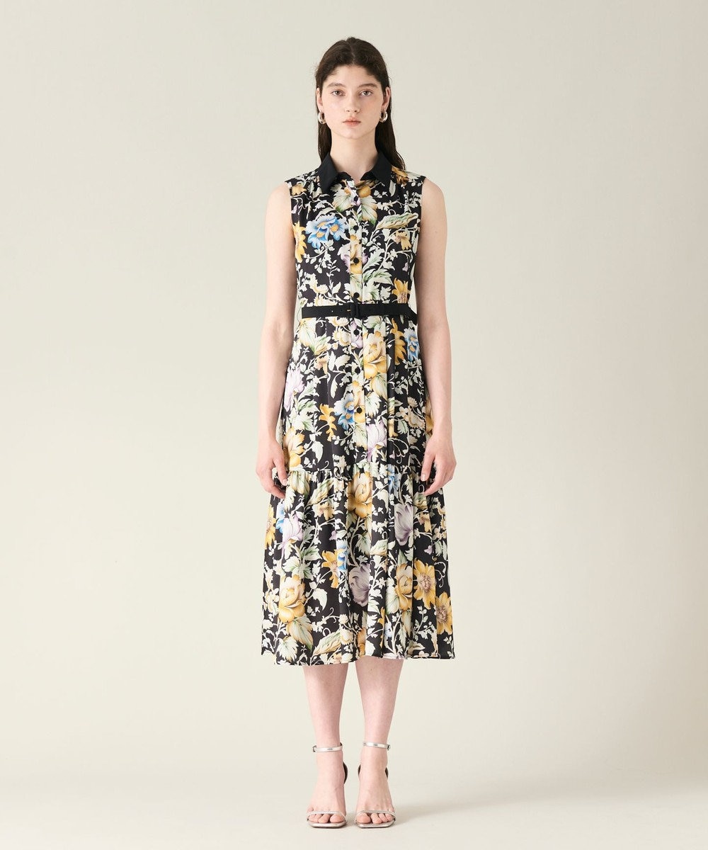 GRACE CONTINENTAL ボタニカルプリントワンピース 