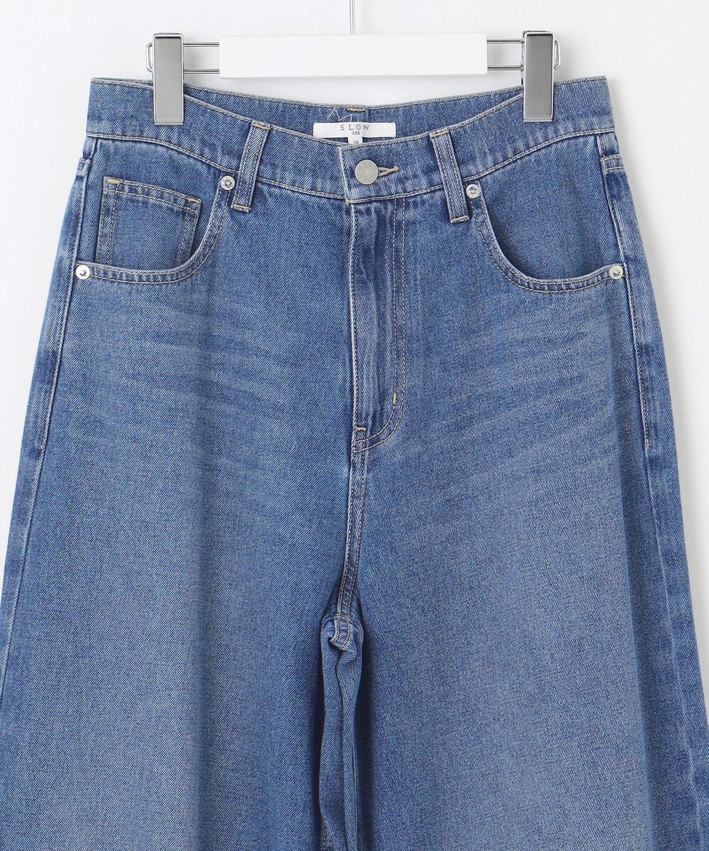 23区 【SLOW/一部店舗限定】LIGHT DENIM バレルワイド パンツ 