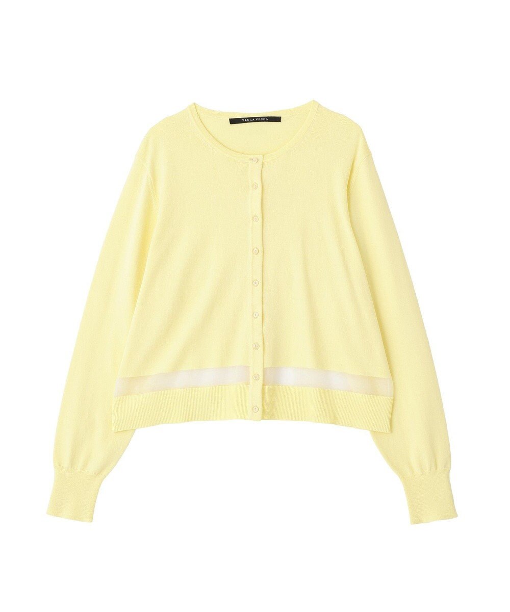 YECCA VECCA シアーMIXカーディガン 