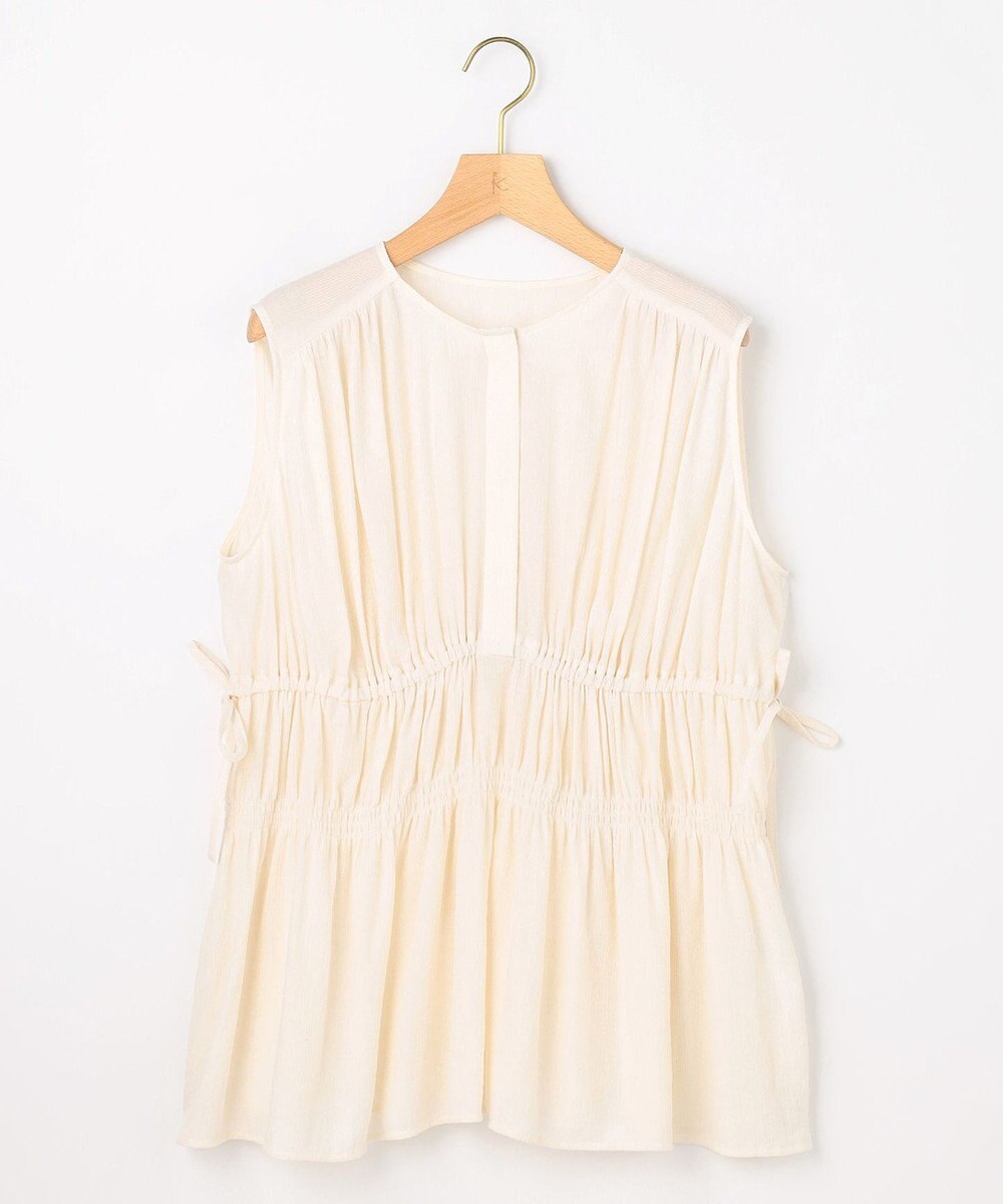 組曲 【先行予約】シアーリンクルクロス ティアードブラウス 