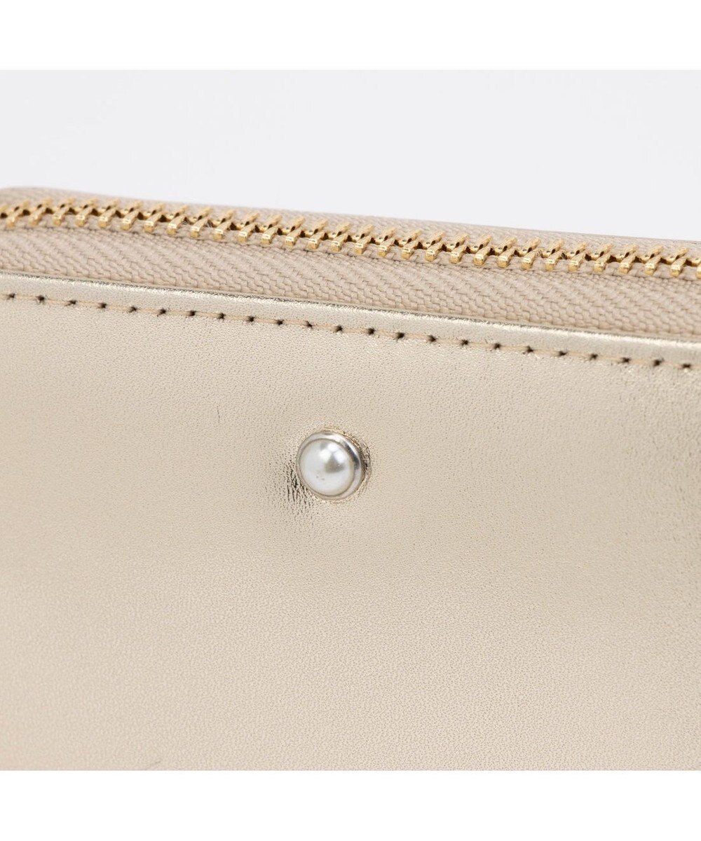 UNBILLION ペルケ perche / パール調ストラップ・ジャバラカードウォレット 