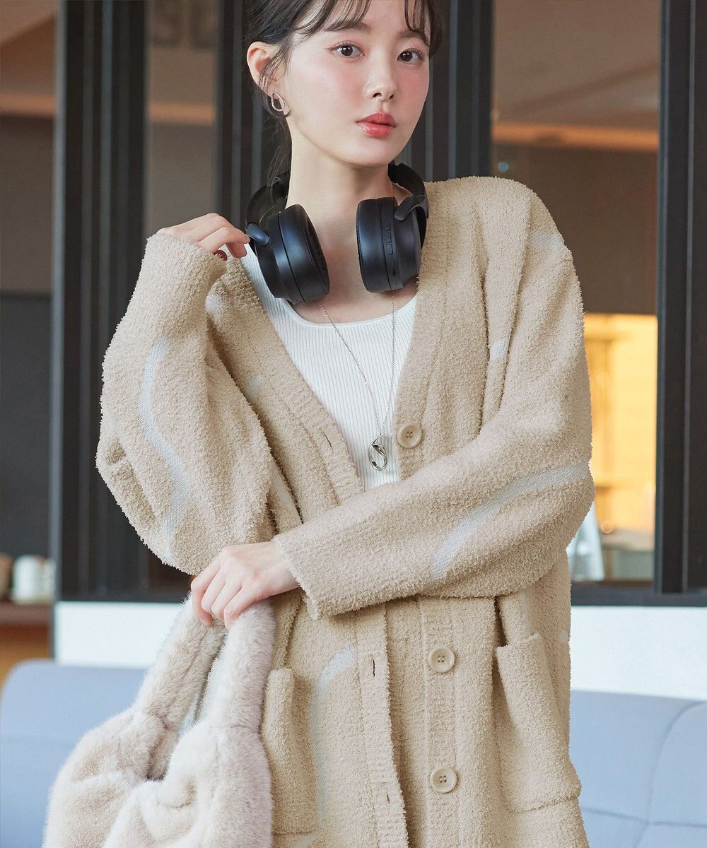 Tiaclasse ふわもちニュアンス配色ニットカーディガン 