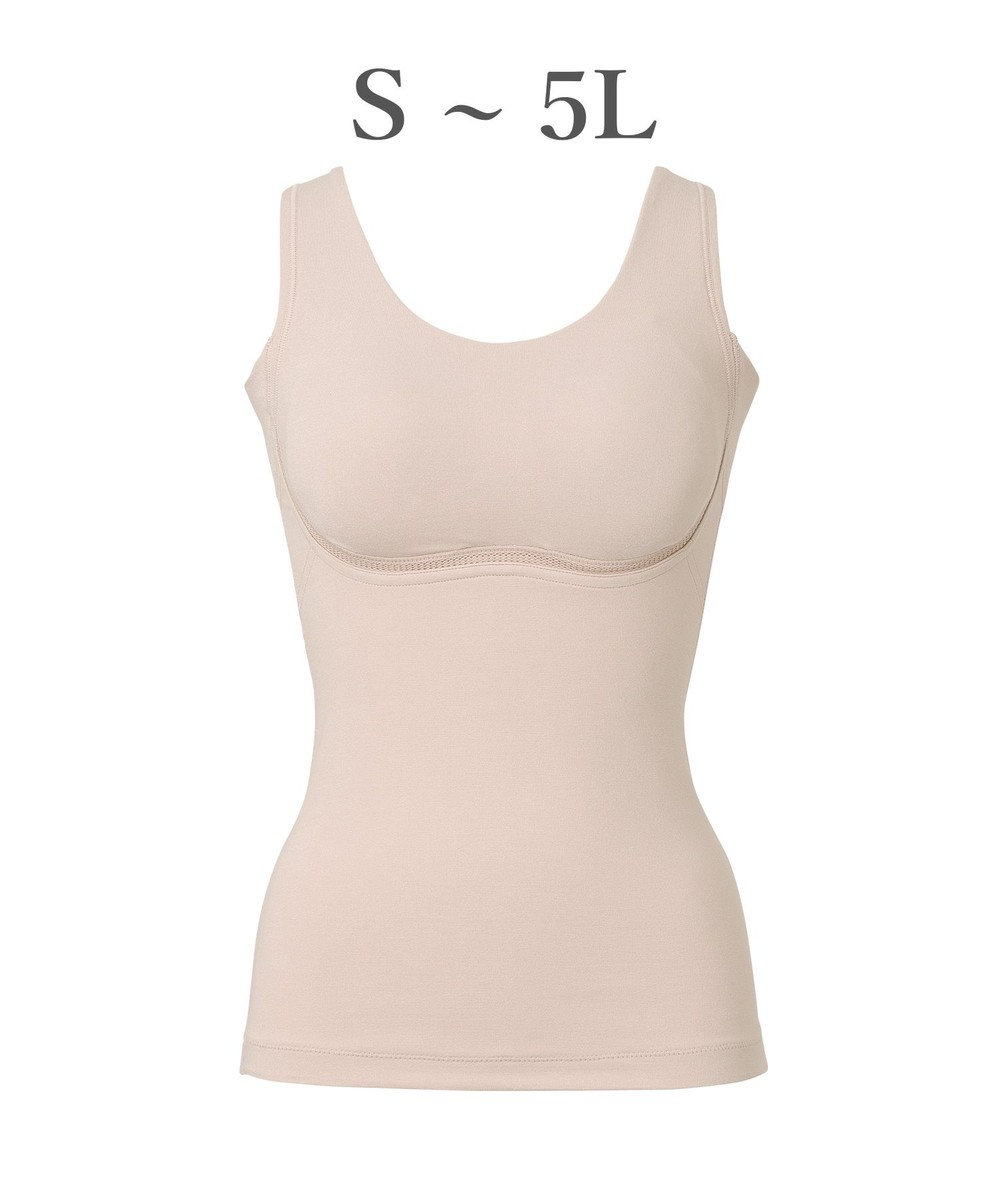 BRADELIS New York 【Yukine inc. 】ゆきねえ365綿混モアらく快適フルカップブラキャミ25 ノンワイヤー 補正下着 補整 カップ付き ブラトップ 