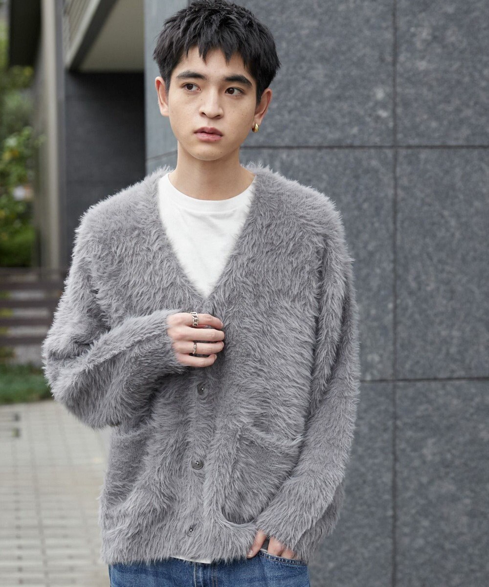 WEGO 【ユニセックス着用ITEM】フェザーカーディガン 