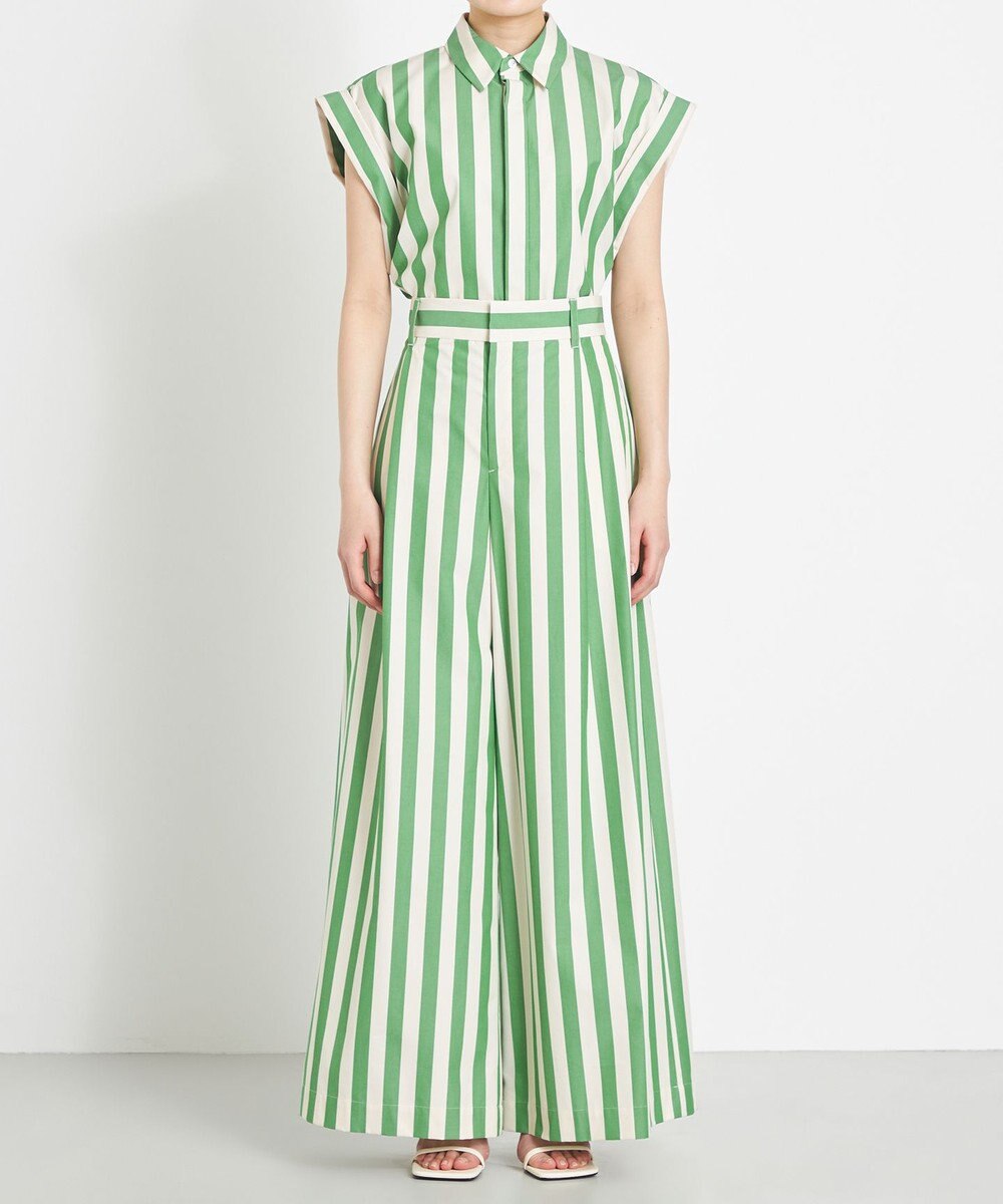 NAVE 【Nave 　洗える】ワイドストライプ　パンツ 