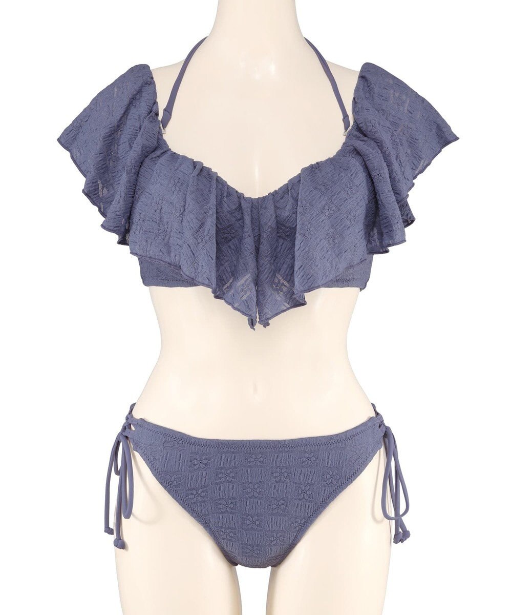 San-ai Resort（三愛水着楽園） 軽い着け心地でしっかり盛れる【楽盛り水着】　フリルワイヤービキニ　9M・11L　【San-ai Resort（サンアイリゾート）】 