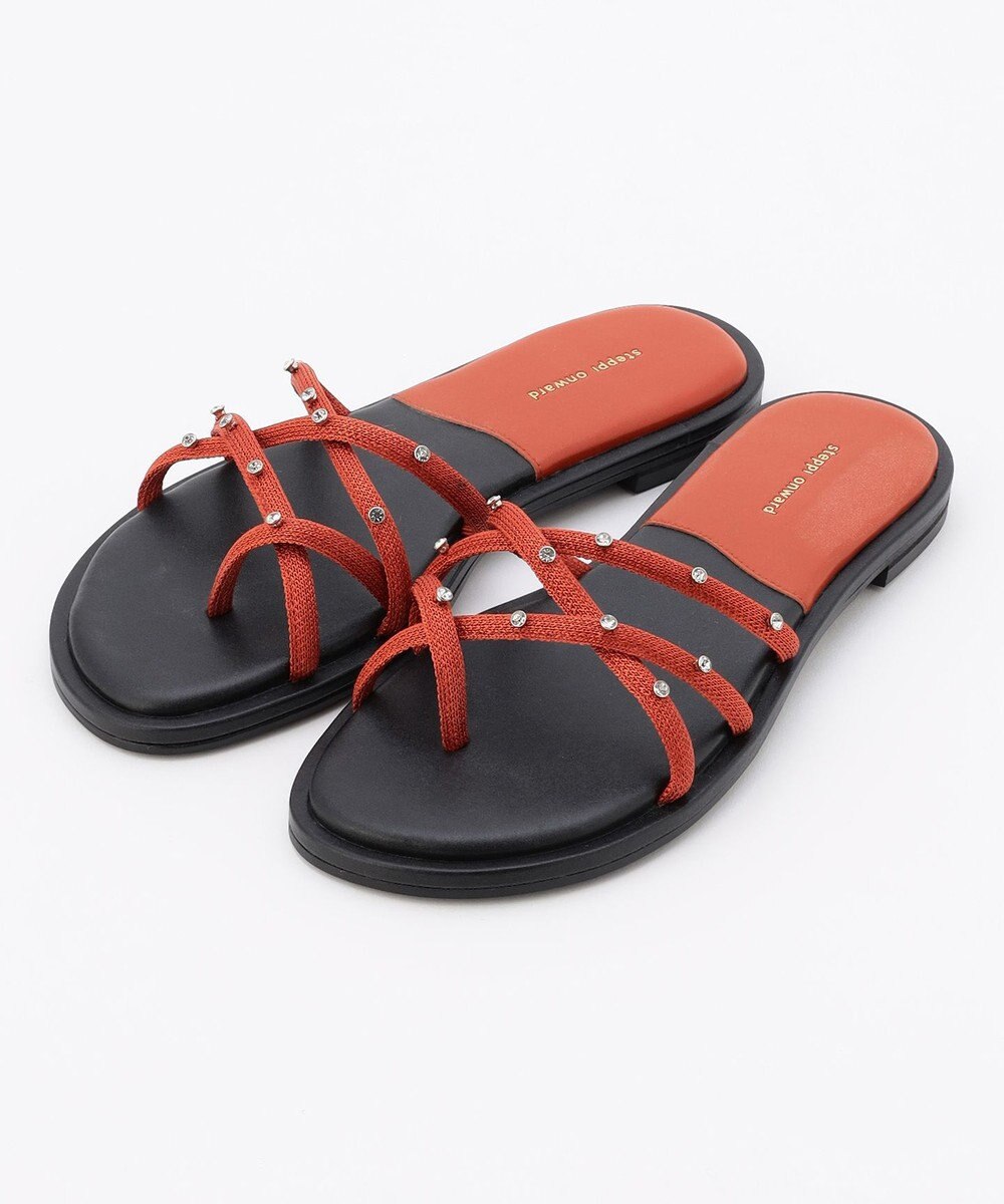 steppi ビジュー トング サンダル 