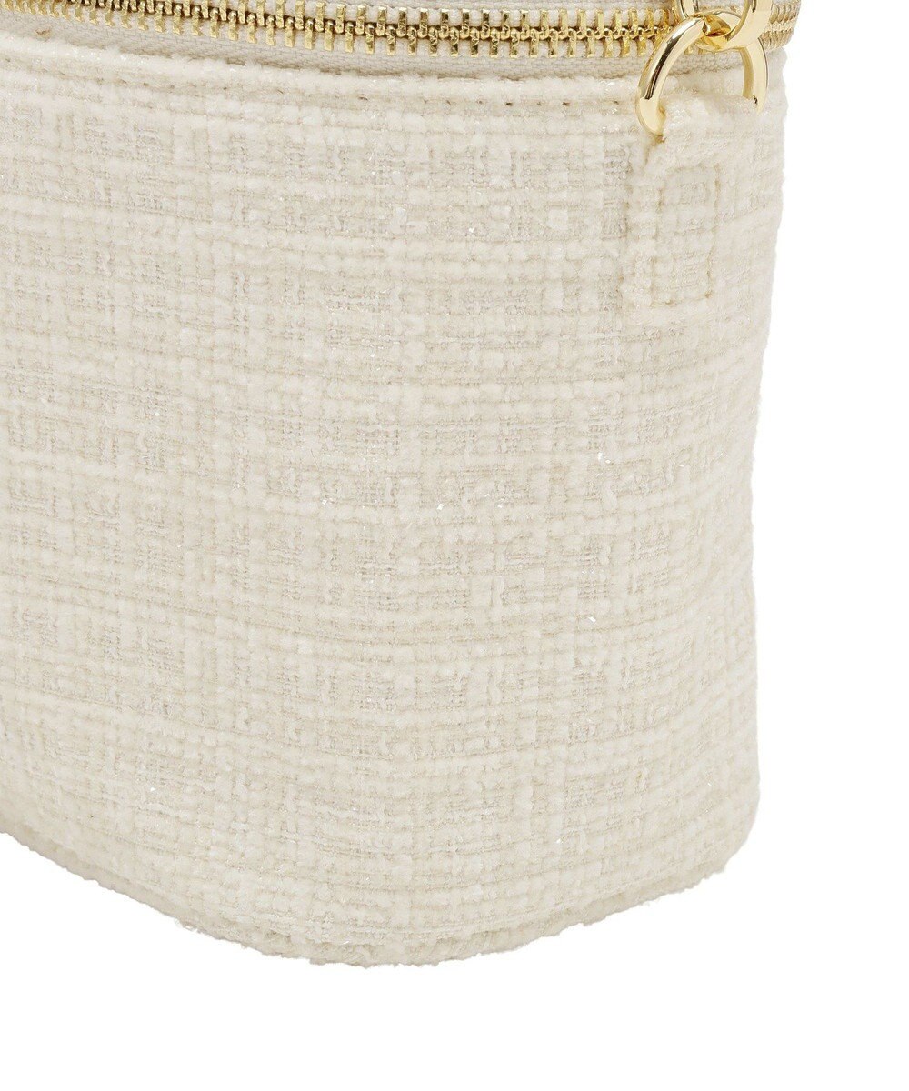 Maison de FLEUR ツイードキューブショルダーバッグ 