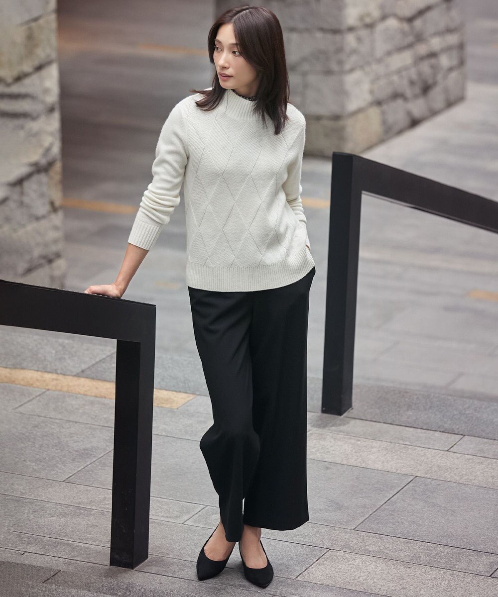 J.PRESS LADIES 【洗える】SOFTサーモ セミワイド パンツ 