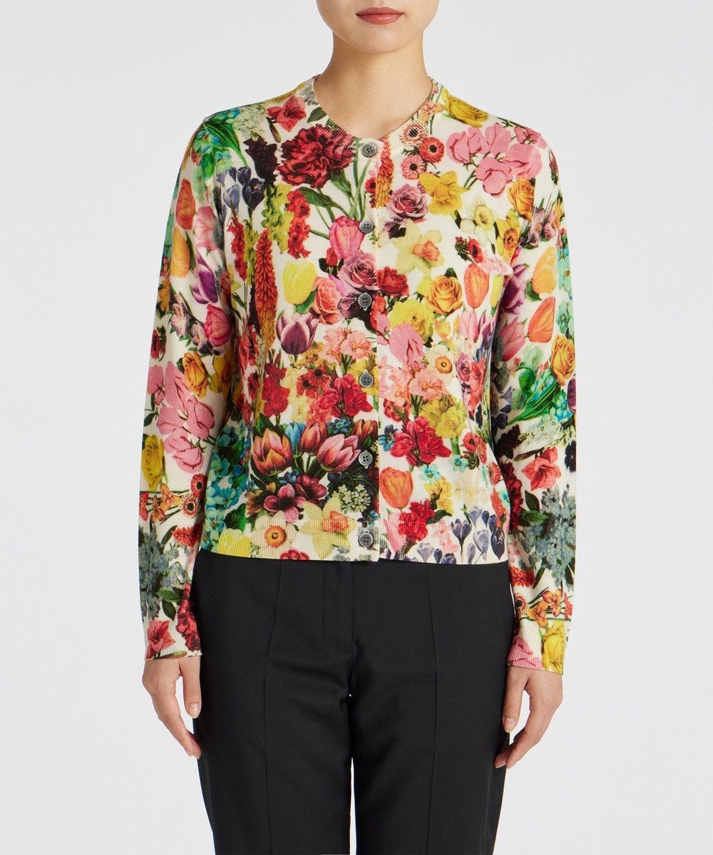 Paul Smith Collage Floral カーディガン オフホワイト