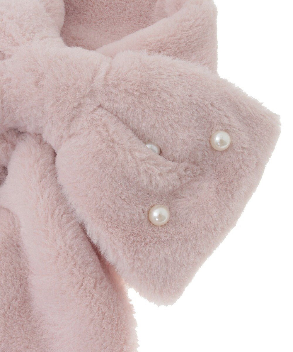 Maison de FLEUR パールリボン付きファーティペット 