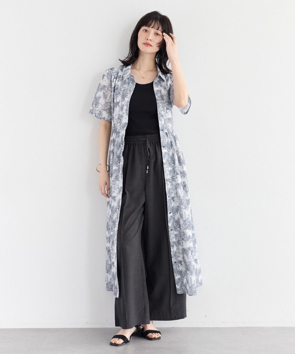 YECCA VECCA 【UVカット】サラサライージーワイドパンツ 