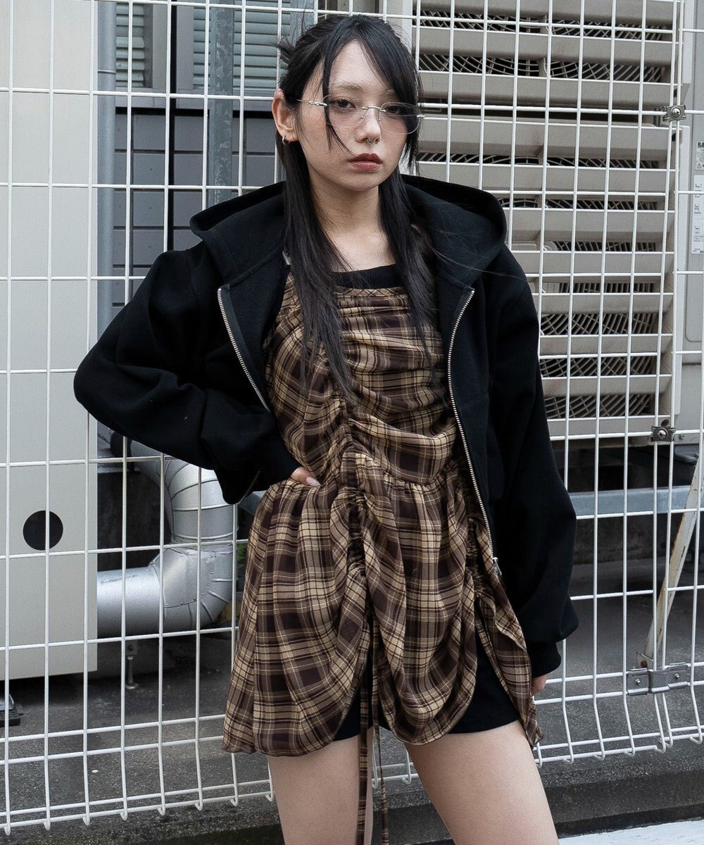 WEGO ドロストデザインキャミワンピース 