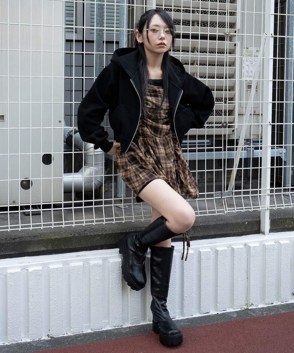 WEGO ドロストデザインキャミワンピース 