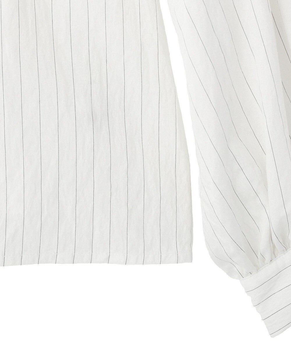 YECCA VECCA ストライプ柄ラッフルブラウス 