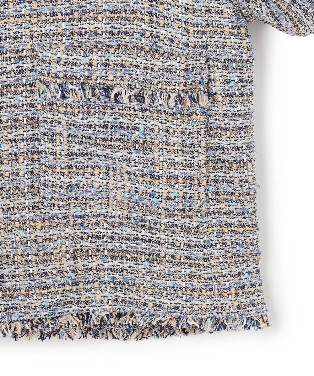 23区 GIOLICAツイード ノーカラー ジャケット 