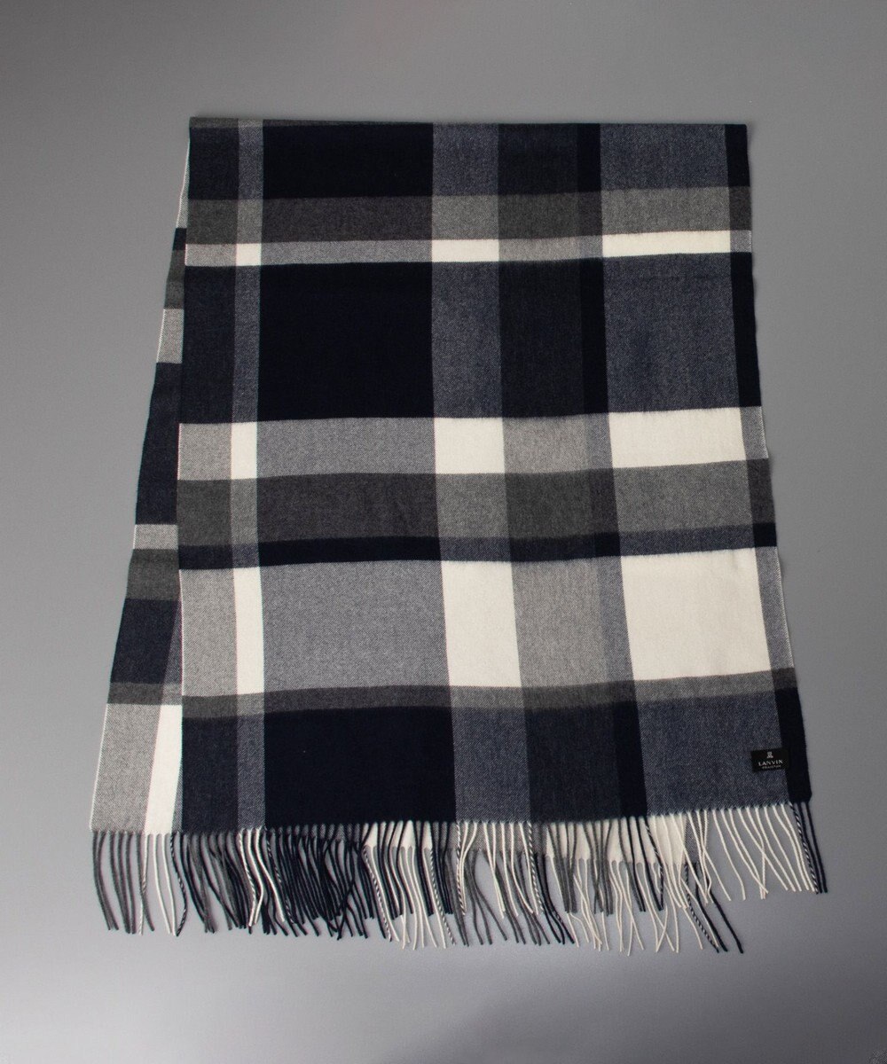 AURORA LANVIN COLLECTION ランバン コレクション カシミヤ  チェックストール 
