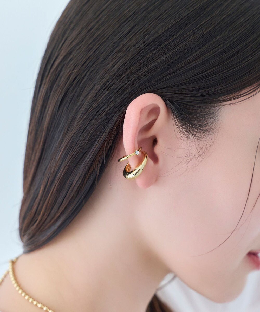 Phoebe ドレッシングビジューイヤーカフ　ゴールド/片耳 