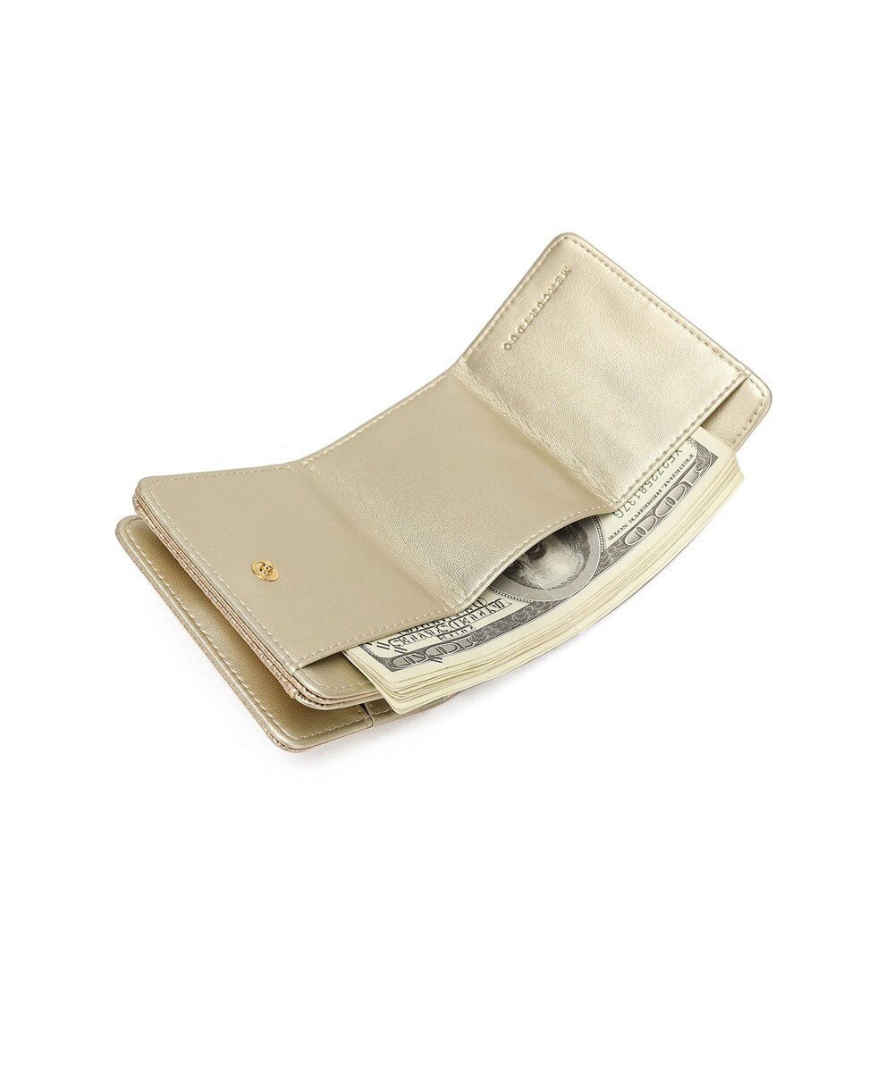 style code 【MERCURYDUO/マーキュリーデュオ】メタリッククラック調型押し　三つ折りミニ財布 