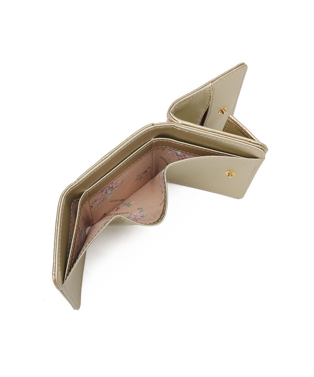 style code 【MERCURYDUO/マーキュリーデュオ】メタリッククラック調型押し　三つ折りミニ財布 