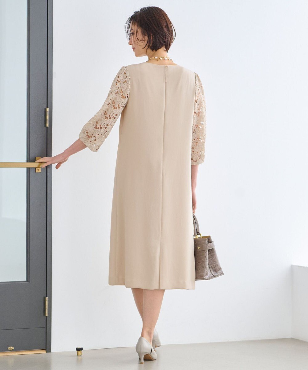 自由区 L 【洗える】レースコンビ ワンピース 