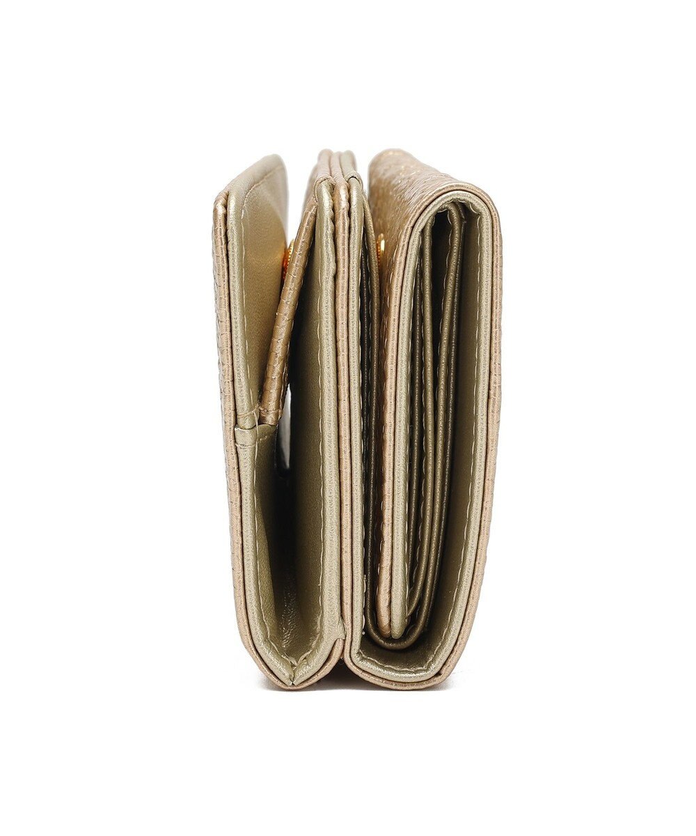 style code 【MERCURYDUO/マーキュリーデュオ】メタリッククラック調型押し　三つ折りミニ財布 