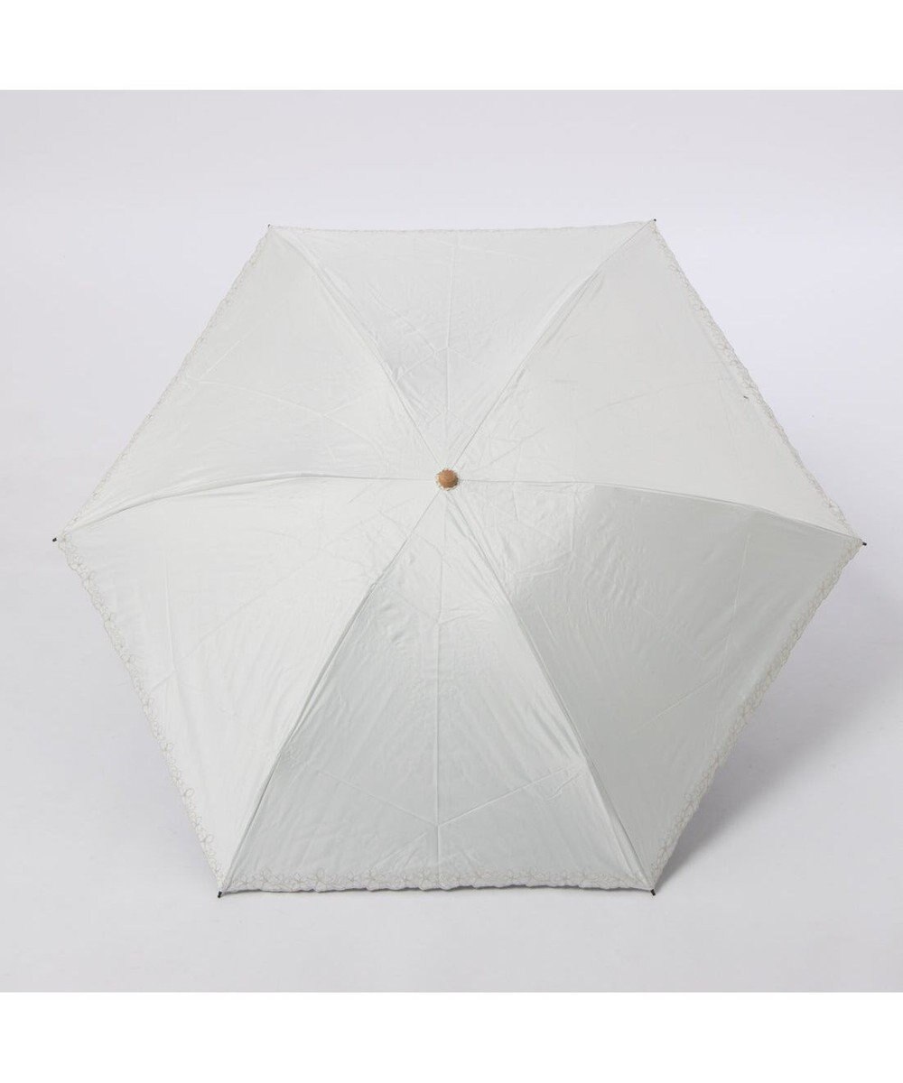 UNBILLION カシュネ cachenez /【晴雨兼用　日傘　UVカット率・遮光率100％生地使用 】PU超軽量プチフラワー刺繍カーボンミニ折りたたみ傘 