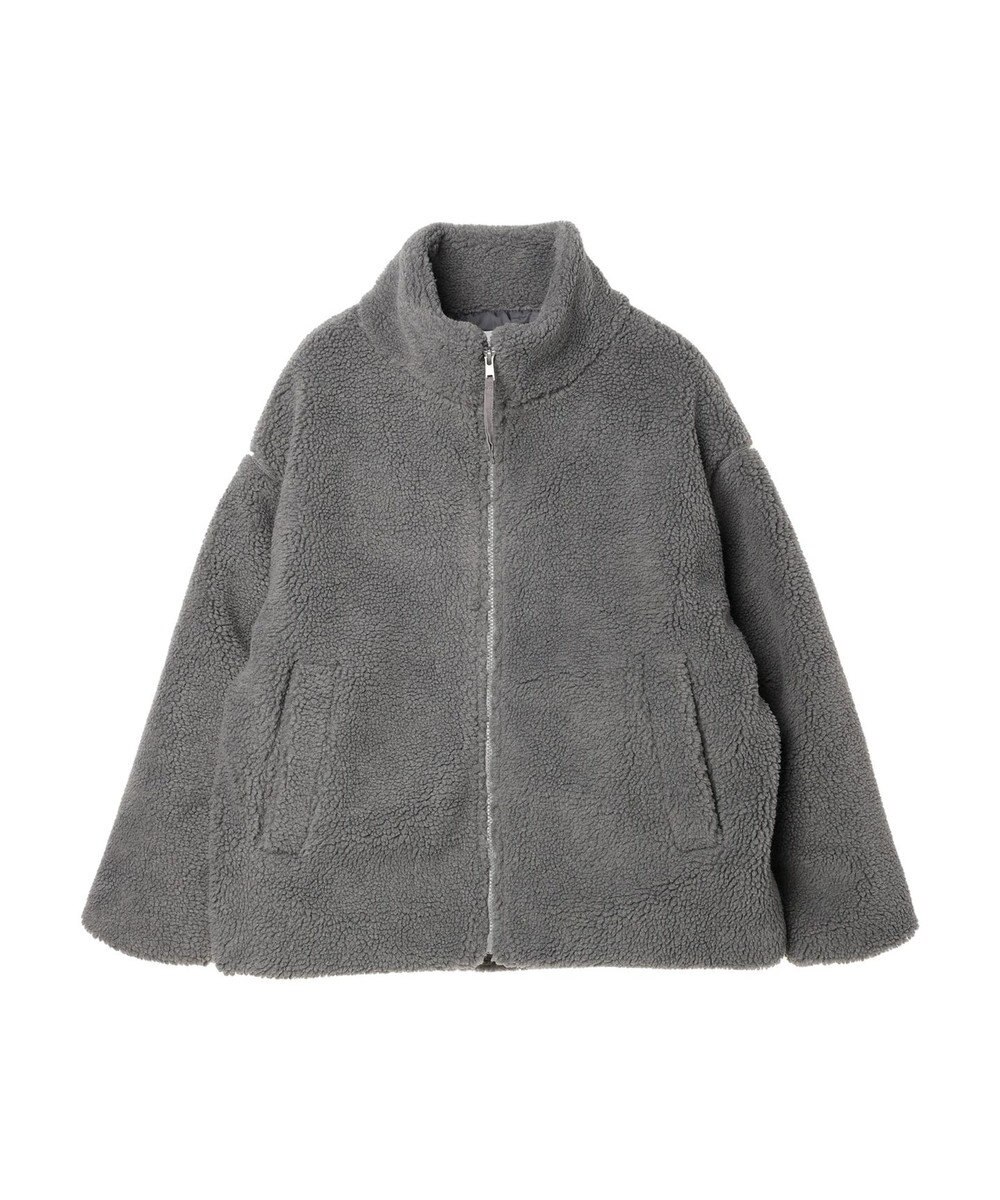 Green Parks スタンドカラーボアブルゾン 