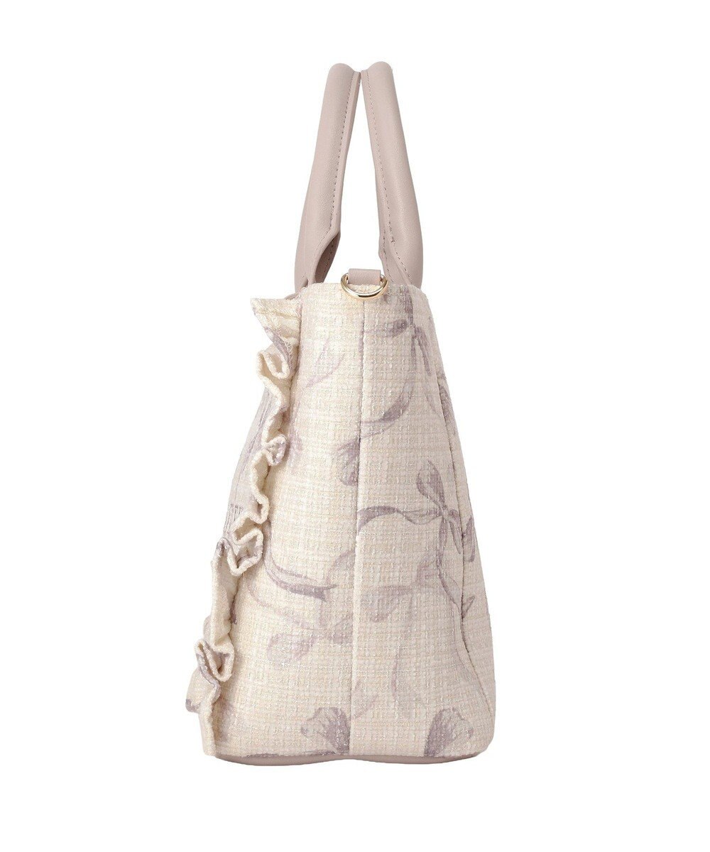 Maison de FLEUR ツイードリボンプリント2WayバッグM 