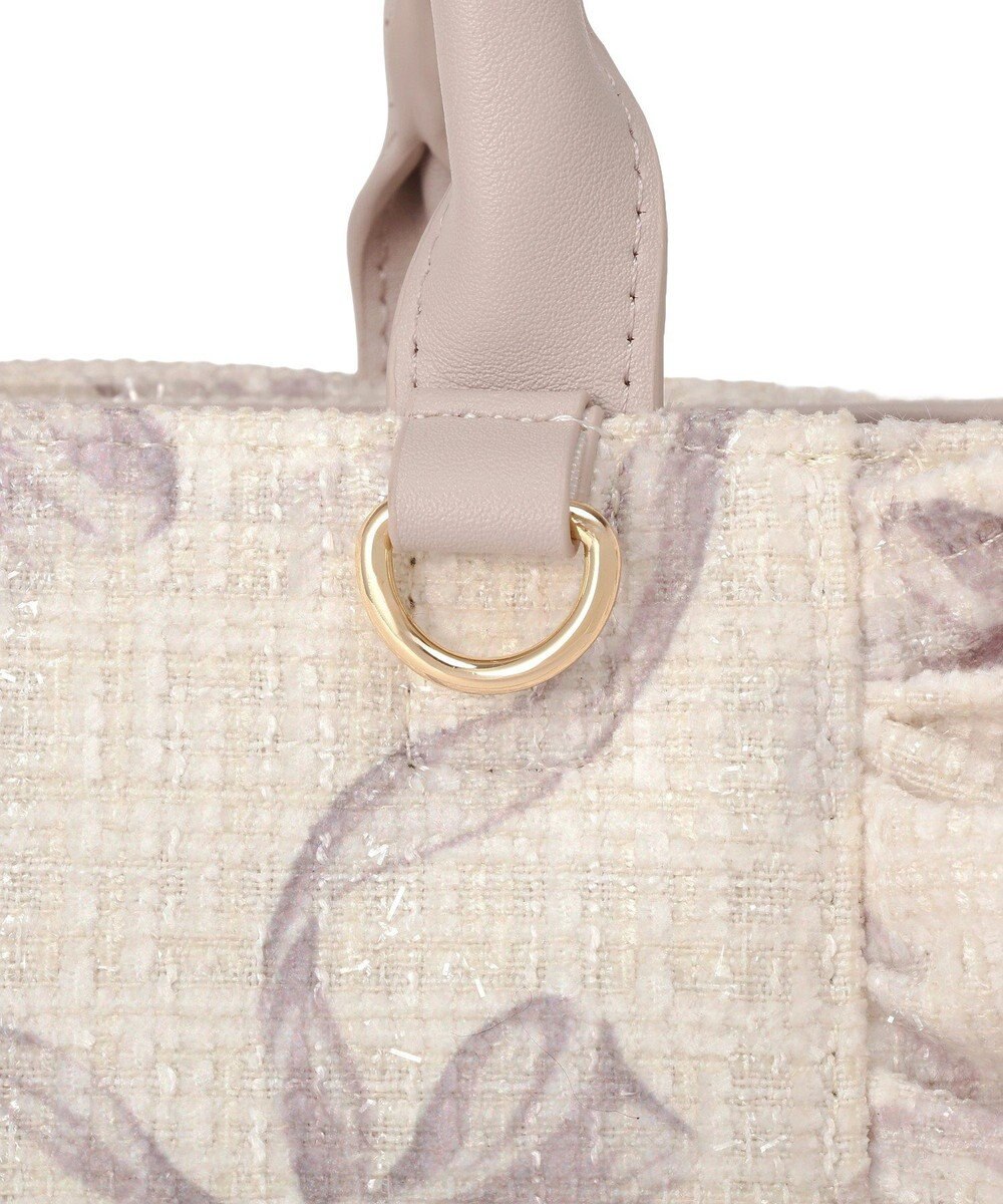 Maison de FLEUR ツイードリボンプリント2WayバッグM 