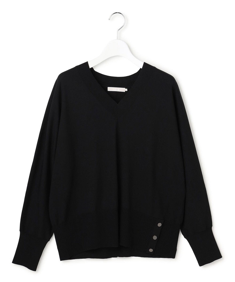 ICB クリアレーヨンストレッチ Vネックニット 