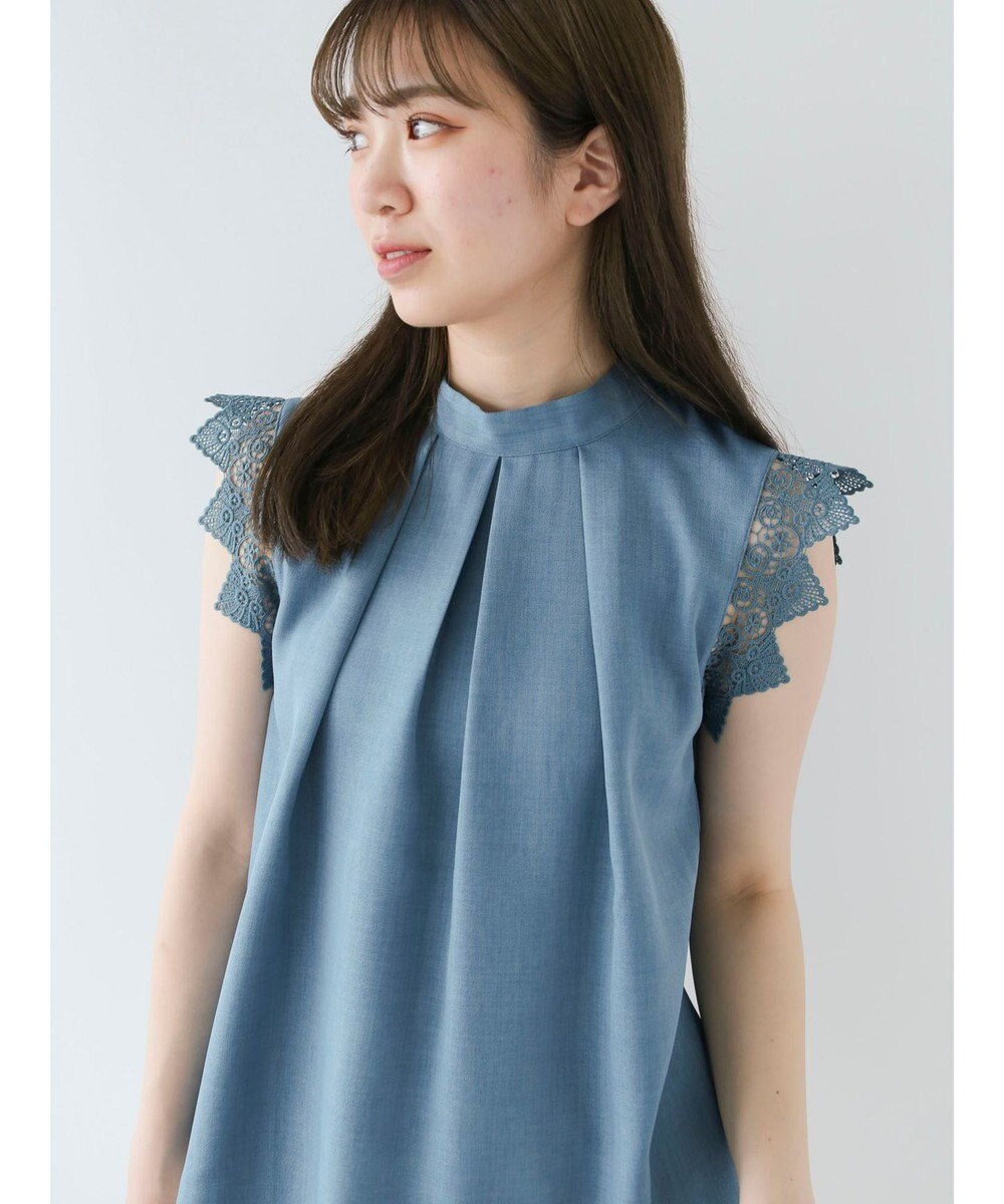 Green Parks ・ＥＬＥＮＣＡＲＥ　ＤＵＥ　リネンライクレースブラウス 