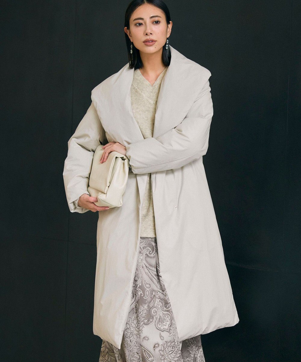 ICB 【撥水加工】ADS ダウン ショールカラーロングコート 