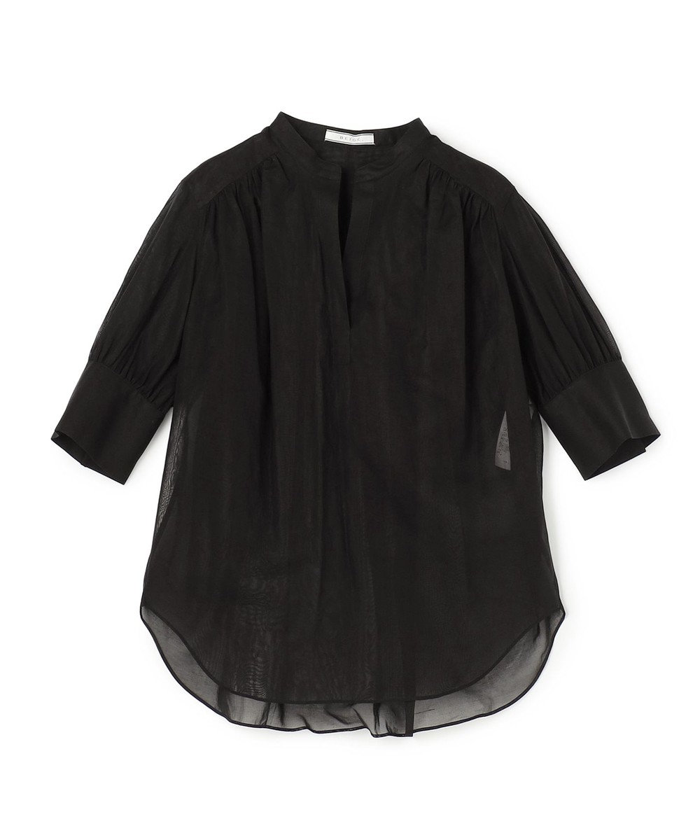 BEIGE， PLUMERIA / コットンシアーギャザーブラウス 