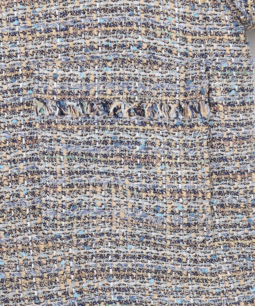 23区 GIOLICAツイード ノーカラー ジャケット 