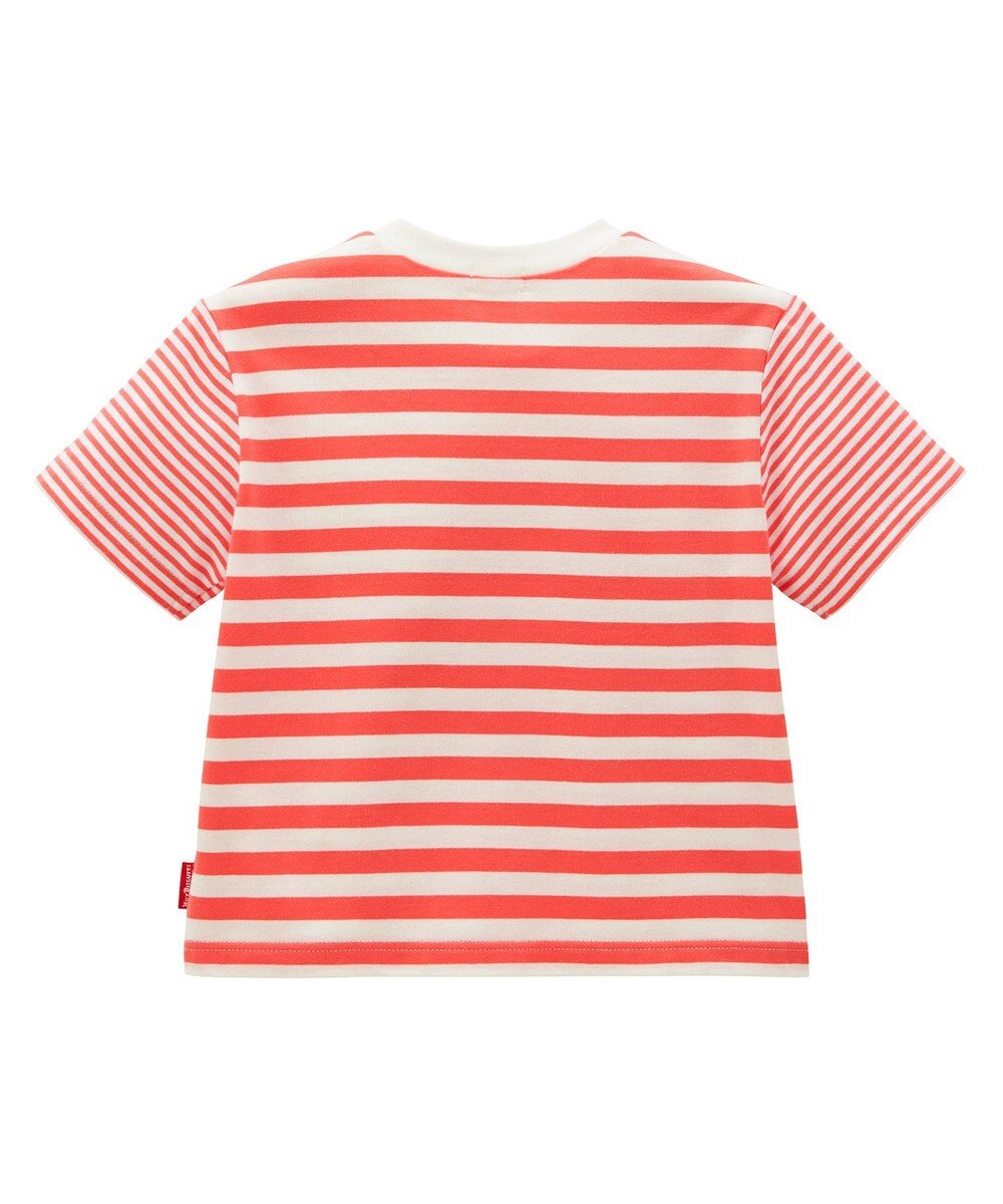 MIKI HOUSE HOT BISCUITS 【80-120cm】 ポケット付き 先染め ボーダー柄 半袖Tシャツ 