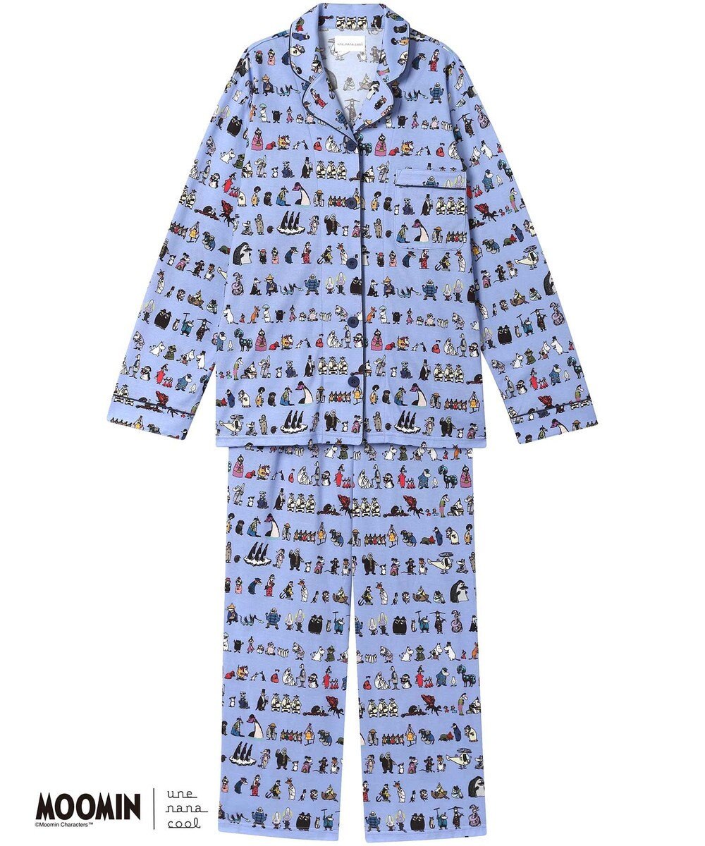 une nana cool 【ムーミン】【綿100%】 MOOMIN * une nana cool  開襟パジャマ 