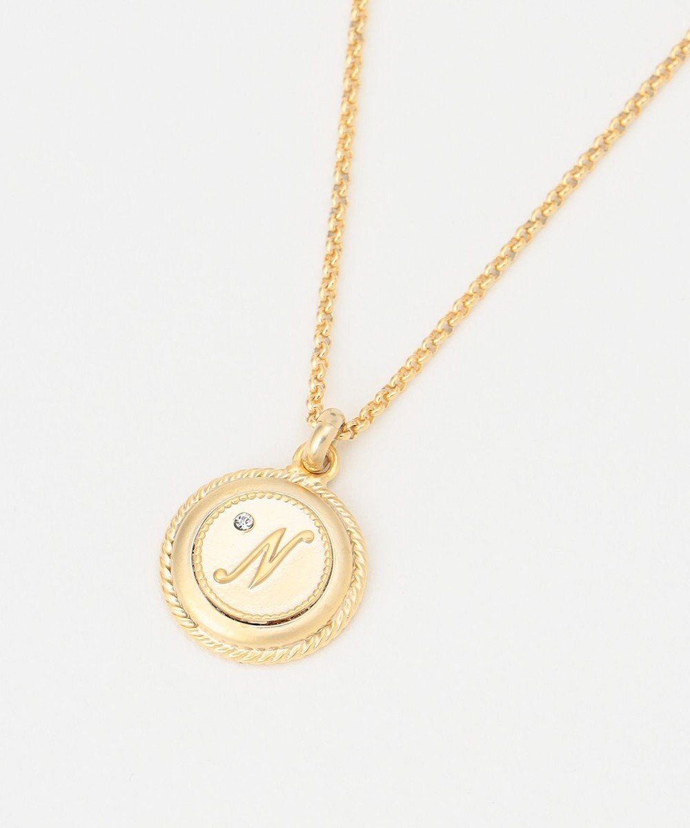 J.PRESS LADIES 【リバーシブル】イニシャルコイン ネックレス 